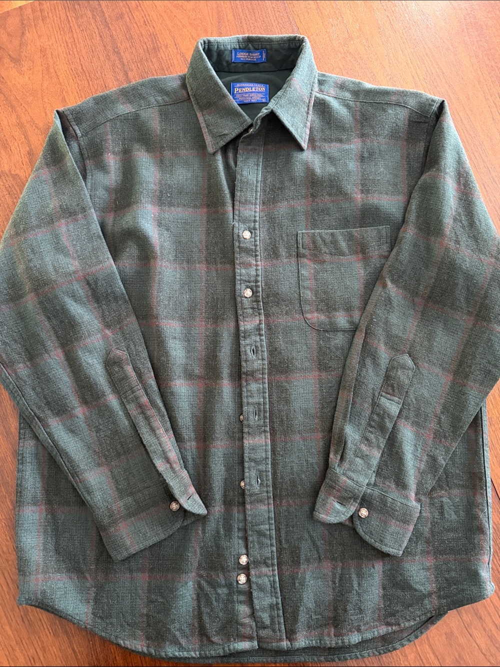 Pendleton Men's Green Plaid Lodge Shirt